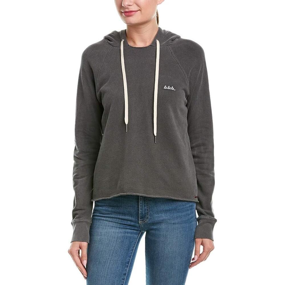 N:Philanthropy Large Kolton Lalala Hoodie Gray Cotton Pullover Long Sleeves